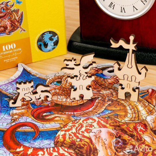 Деревянный пазл Дракон и бабочка (davici)