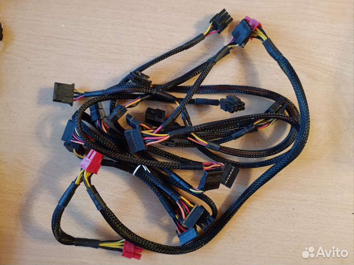 Кабеля для ksas модульные. 8pin, SATA, molex