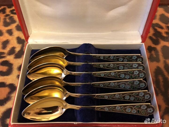 Набор серебряных чайных ложек. СССР