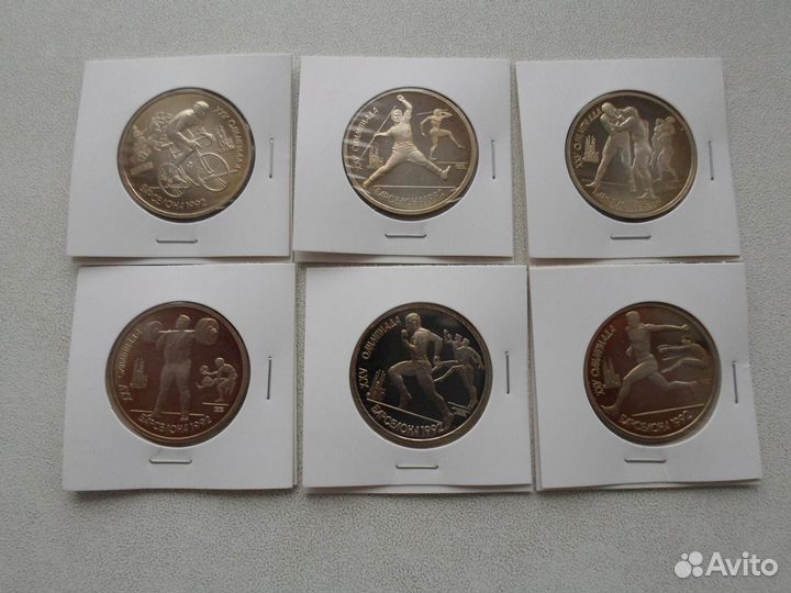 Барселона 1 рубль полный набор 6 монет