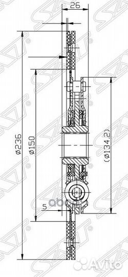 Диск сцепления toyota dyna RZY220/230/hiace regius