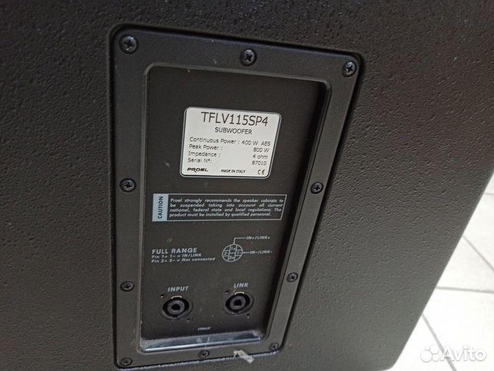 Новый сабвуфер Proel (Италия)