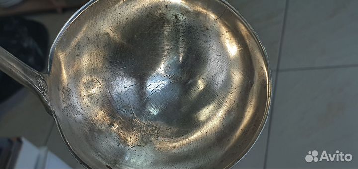 N4. Половник старинный. Мельхиор мнц СССР Хороший