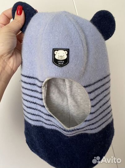 Шапка-шлем зимняя для мальчика размер 52-54