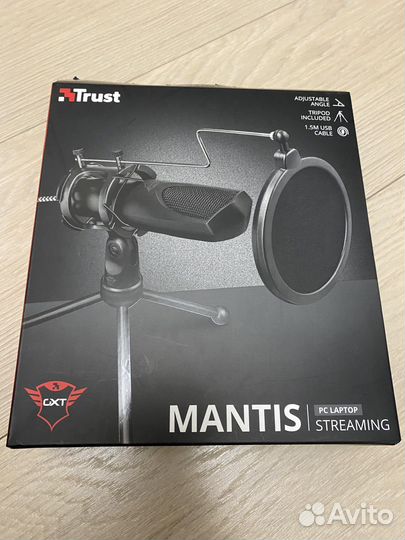 Новый Микрофон Trust GXT 232 Mantis USB, черный