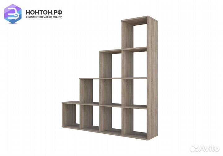 Стеллаж каскадный Polini home Smart 10 секций дуб