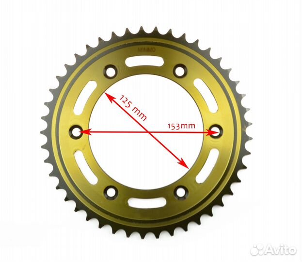 Венец, звезда ведомая кросс 520-45 (6 отв.х153х125