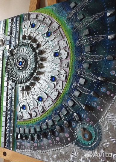 Картина, панно интерьерное, арт, Солнце, мозаика