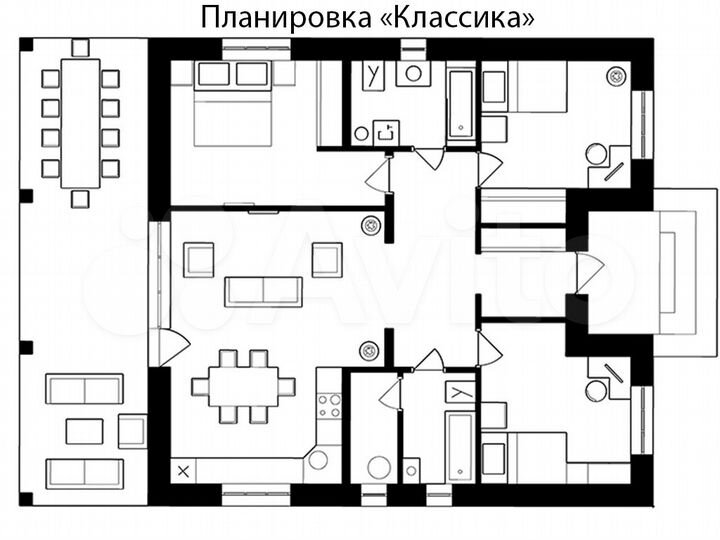 Дом 138 м² на участке 6,3 сот.