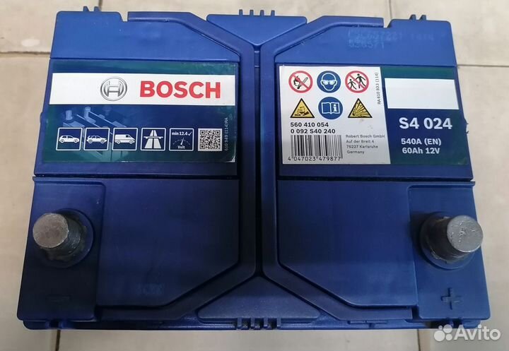 Аккумулятор Б.У Bosch 60Ah 540A(обратная)