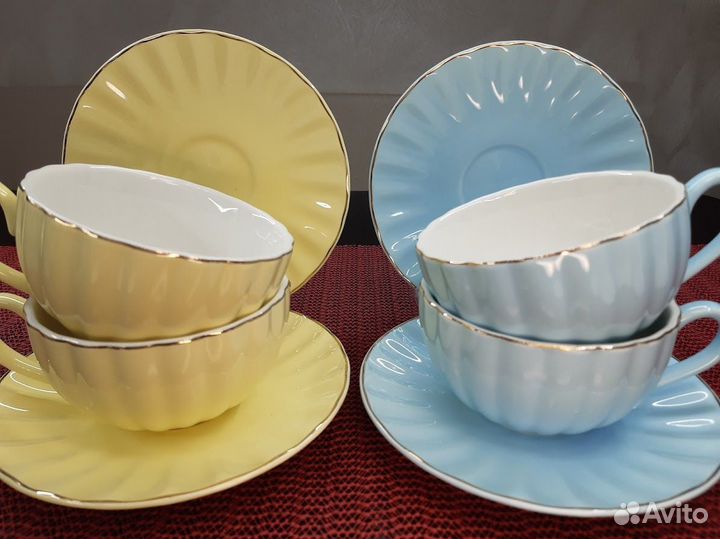 Чайные пары Вивьен (чашка 200 мл, 15 см блюдце)