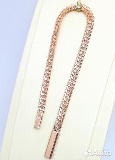 Золотой браслет Ажурный, полновесный, замок коробочка, длина 20 см, вес 4,62г