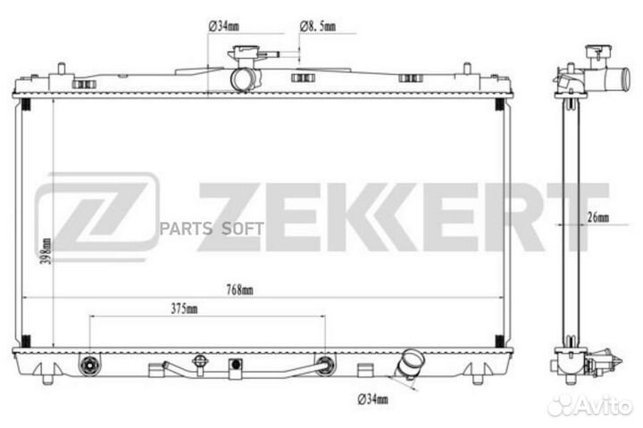 Радиатор охл. дв. Toyota Camry (V50) 11