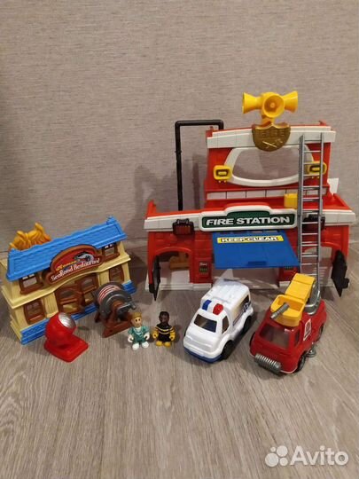 Пожарная станция машины спецтехника игровой набор