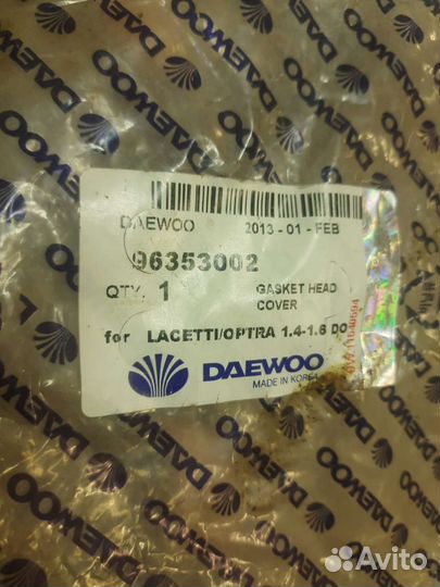 Прокладка клапанной крышки daewoo nexia
