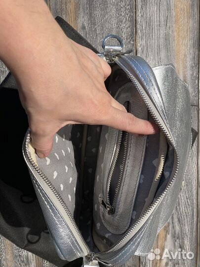 Сумка-сэтчел авторская натуральная кожа микки маус