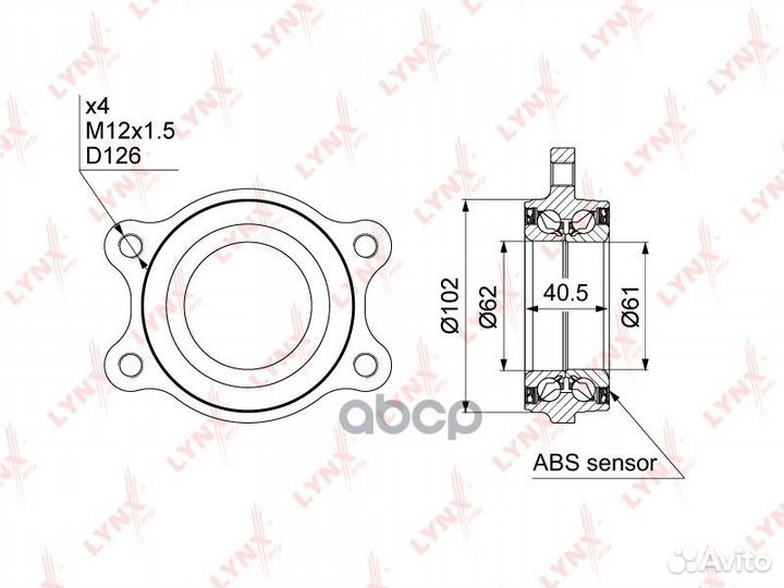 WB-1002 Подшипник ступицы lynxauto WB-1002 lynx