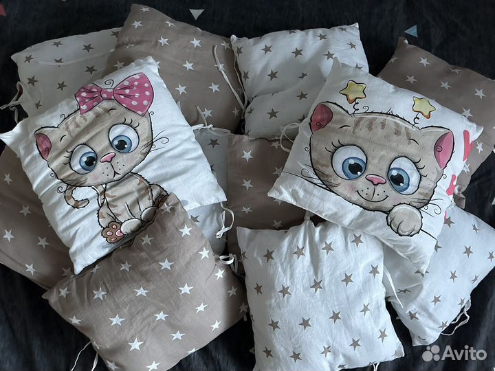 Бортики подушки в детскую кроватку