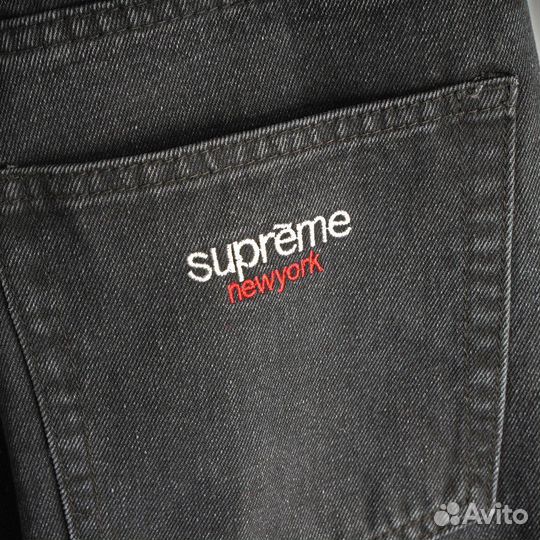 Джинсовые шорты Supreme (Темные)