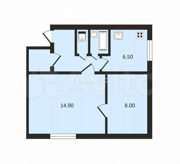 1-к. квартира, 37,9 м², 1/12 эт.