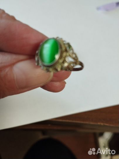 Серебряный комплект кольцо и серьги