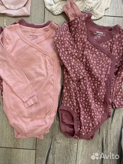 Боди на запАх длинный рукав 62/68,74/80,86/92