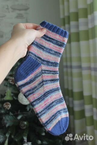 Носки женские тёплые шерстяные ручной вязки