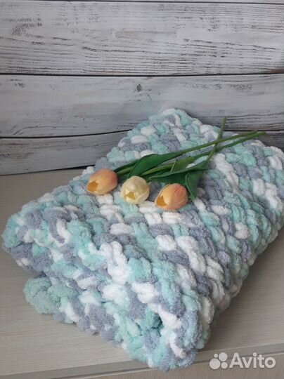 Детский вязаный плед