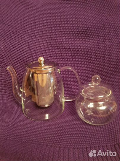 Заварочный чайник,Сахарница Royal Kuchen стекло