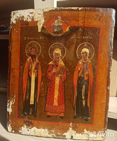 Икона Святые Василий Пётр и Дарья