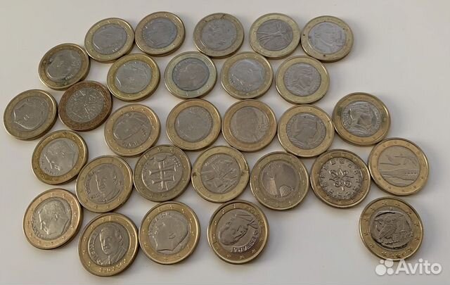 Евро монеты 1 euro