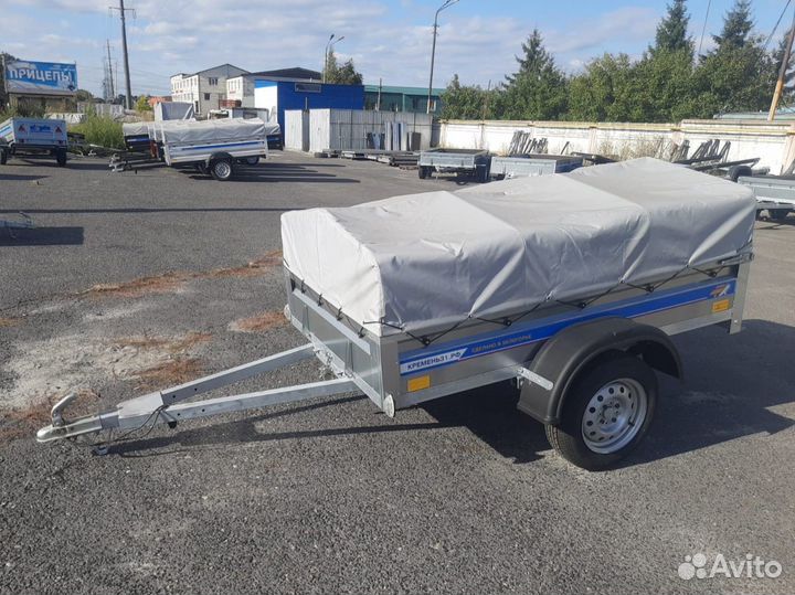 Прицеп 2,0х1,3х0,3 оцинкованный с тентом