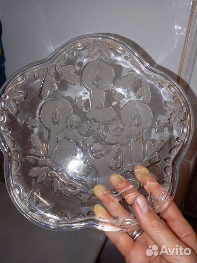 Тарелка ангелы Рождество Германия винтаж