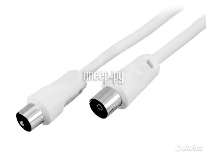 Шнур Rexant Plug TV - Jack TV 5m White 18-0005