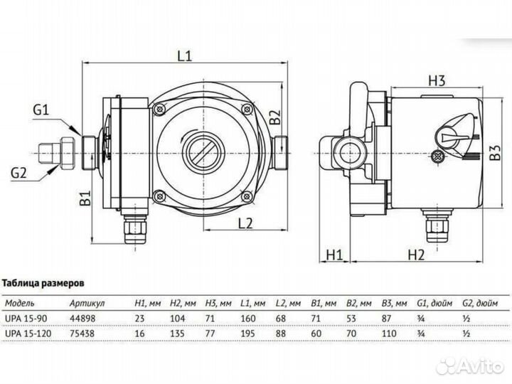 Циркуляционный насос Unipump UPA 15-120