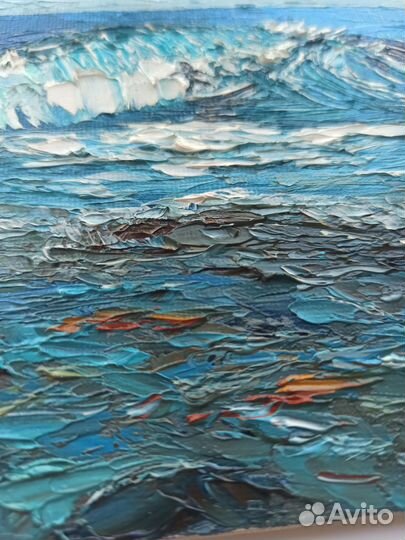 Картина маслом морской пейзаж 25*20см