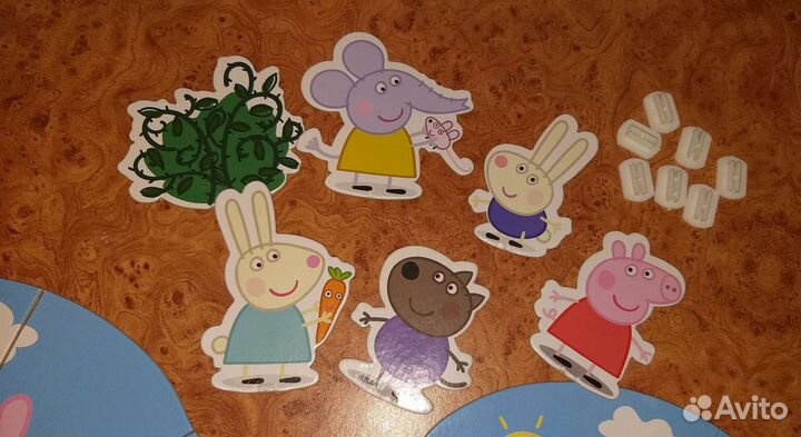 Фигурный пазл и Набор настольных игр Свинка Пеппа