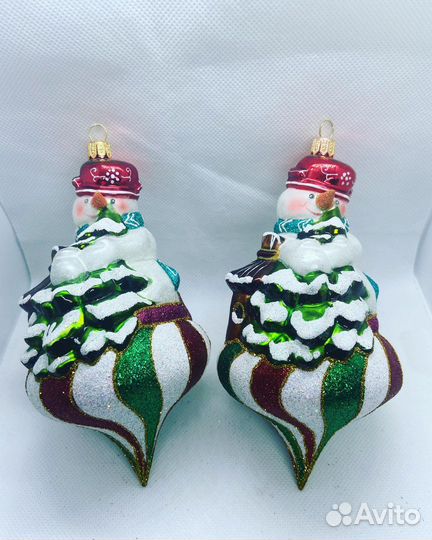 Елочная игрушка. Снеговик. Польша. Renifer