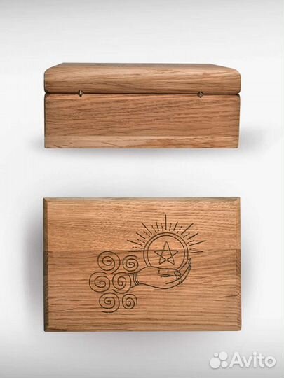 Шкатулка для украшений и карт таро из дерева