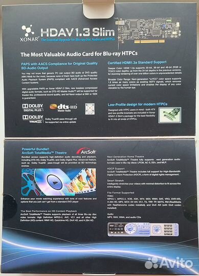 Звуковая карта PCI asus xonar (xonar hdav13slim/A)