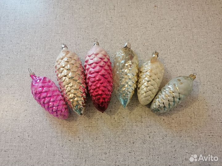 Ёлочные игрушки стекло СССР
