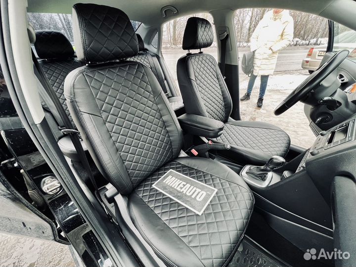 Авточехлы Автопилот из черной экокожи VW Polo 5 Sd