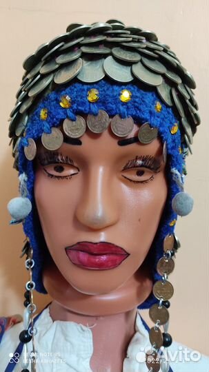 Шапка шлем для девочки праздничная. Винтаж