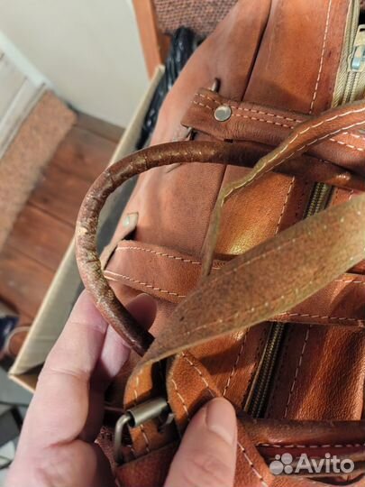 Дорожная сумка саквояж натуральная кожа