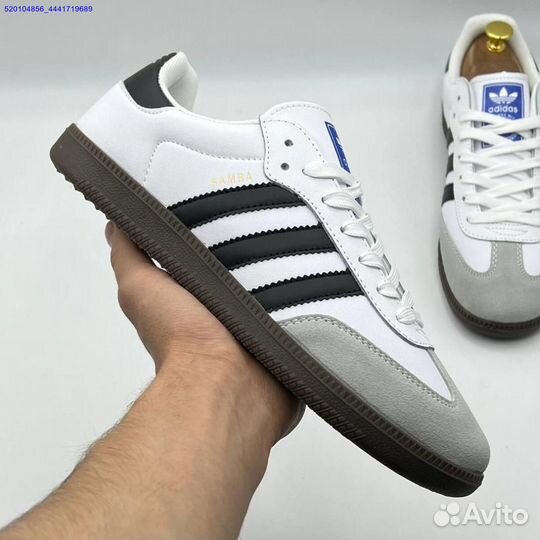 Кроссовки Adidas Samba White/Black (Арт.44448)