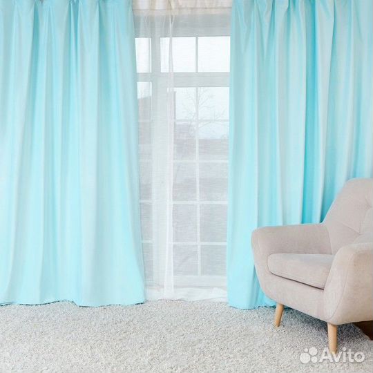 Штора портьерная Этель 170*270 см 'Ренессанс Голуб