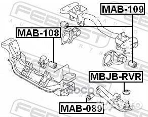 Сайленблок подушки дифференциала (mitsubishi PA