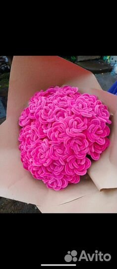 Букет ручной работы из синельной проволоки