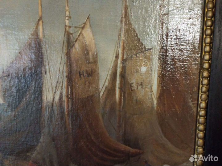 Картина маслом на холсте старинная