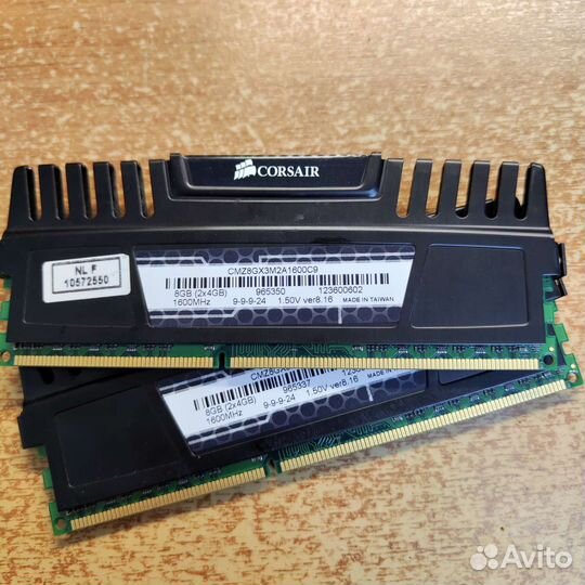 Оперативная память ddr3 1600 8gb пара corsair